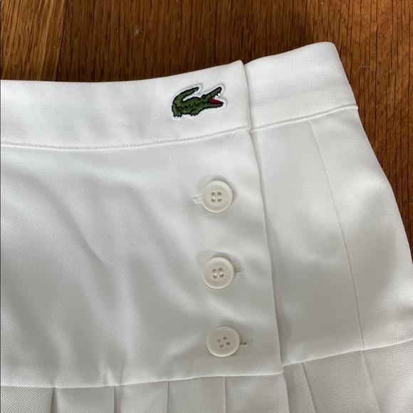 Lacoste Women's White Buttoned Tennis Skirt - Picture 3 of 6